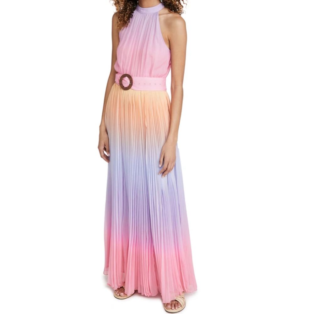 NEW Rococo Sand Ombre Halter Maxi Dress - Picture 2 of 12